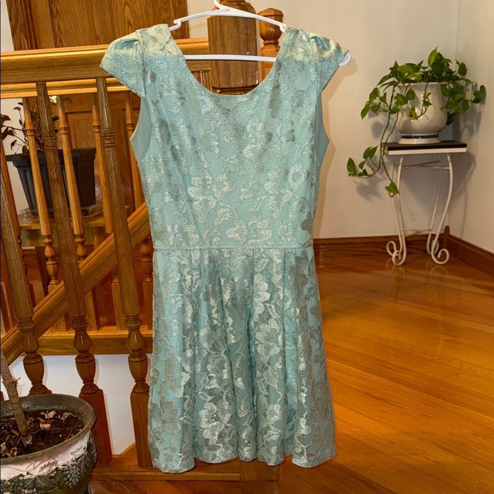 dELiA*s Mint Green Lace Mini Dress